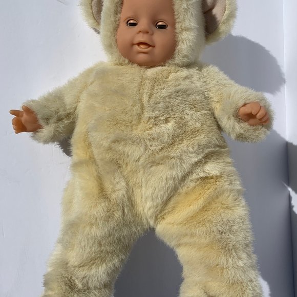 Vintage Baby Doll 14 Inches Polar Bear Outfit Huggable by Simba Toys Sweet! - Picture 16 of 16